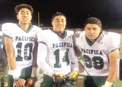#68 (Junior), David Jake Aina, #14 (Senior), Faamaini Joshua Aina, #10 (Junior), Faleapoi Julio Ain 