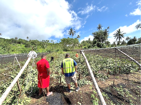Farm owner with EPA personnel