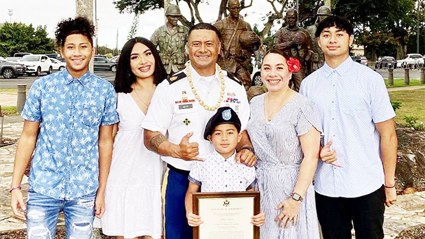 CSM Selau Aiava Jr. and family