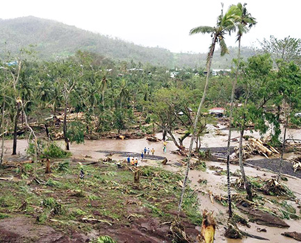 Cyclone Evan destruction in Samoa in 2012