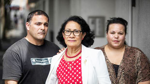 Hans Dalton's siblings, Nicholas and Natasha Dalton with lawyer Olinda Woodroffe