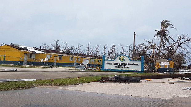 Damage at  Hopwood Middle School 