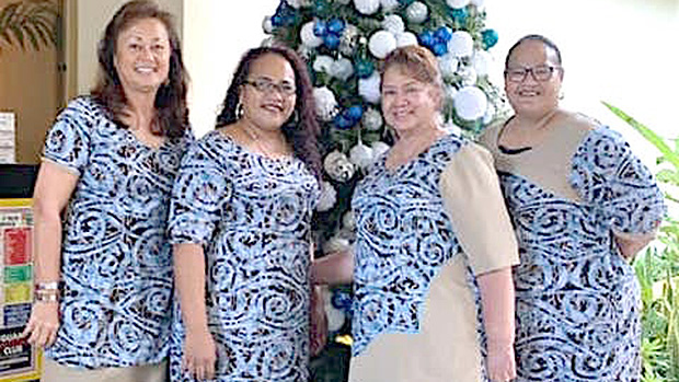 (l-r) Lydia Faleafine Nomura, Flo Aetonu, Minnie Tuia, and Letitia Peau