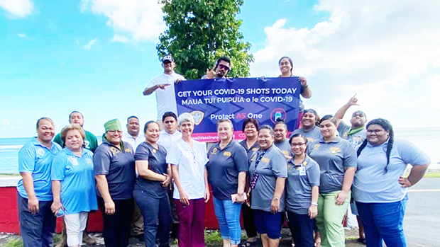 DoH vaccination team in Amanave