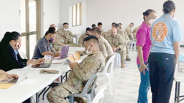 Local Army Reserve members signing up for vaccine
