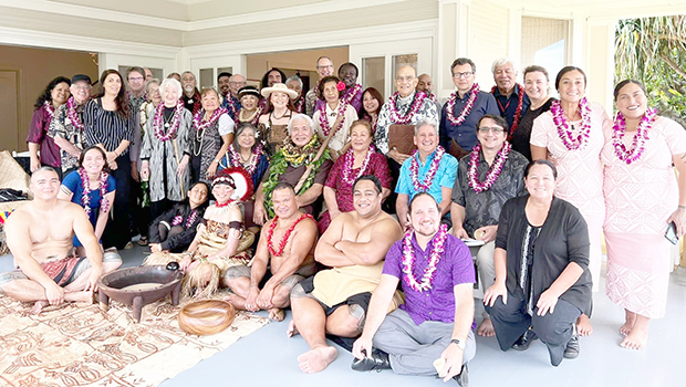 Dr. Tusi and 'ava ceremony guests at his retirement
