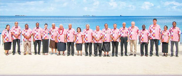 Pacific region's 18 presidents, prime ministers and premiers attending the Pacific Forum.