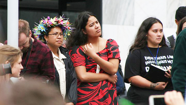 Pacific Islanders at New Zealand climate demonstration