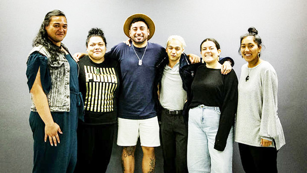 (L-R) Daedae Tekorongo-Waka, Amberley Aumua, Serval Fandango, Joshua Iosefa, Gloriana Meyers, and Zandra Ah Jay-Maepu.