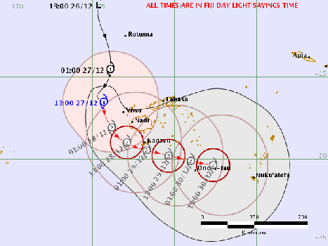 TC Sarai forecast track map