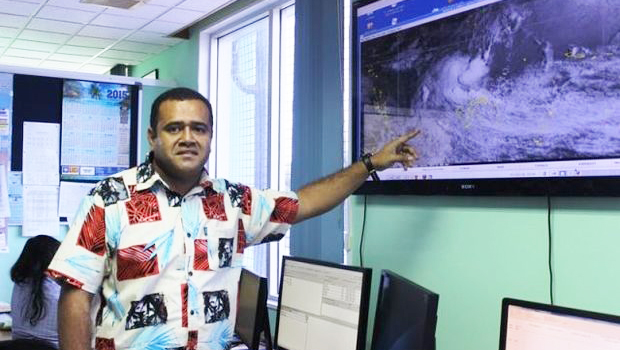 Misaeli Funaki during media briefing at Nadi Weather Office