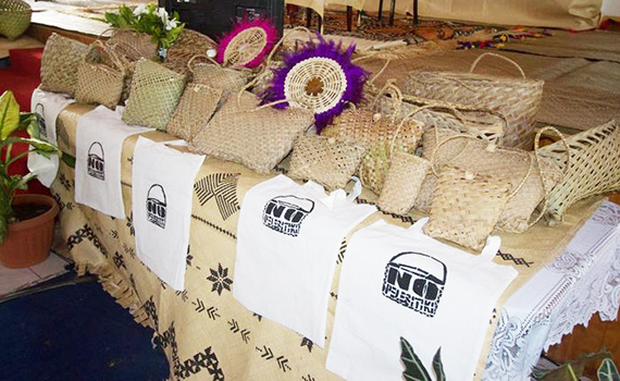 No Pelestiki fabric bags and 'oa baskets.