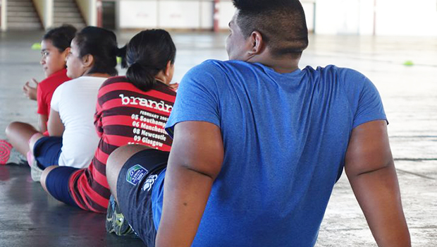  Children take part in the Nobesity Samoa program.