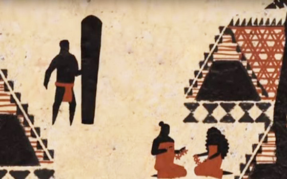  A screenshot from a video explaining early European exploration of the Pacific documented māhū (gender diversity) in Tahiti and Hawaii. 
