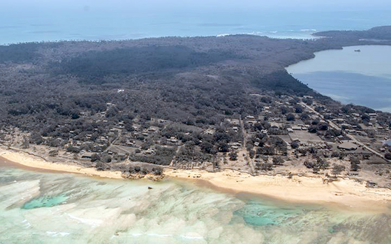  A view over Nomuka in Tonga 