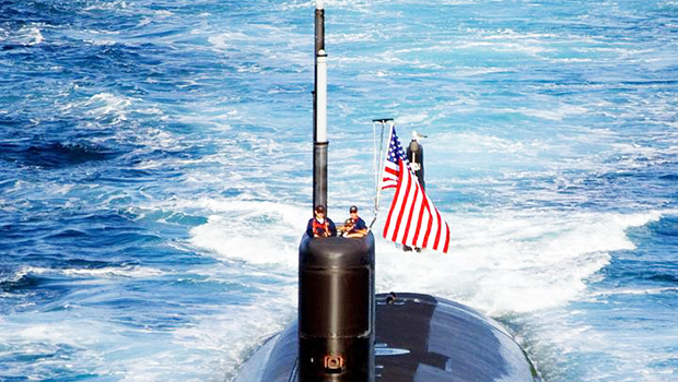 The Los Angeles-class attack submarine USS Tuscon