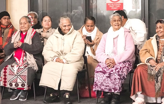 Elderly Samoan women gather at the FALIU LE LA event