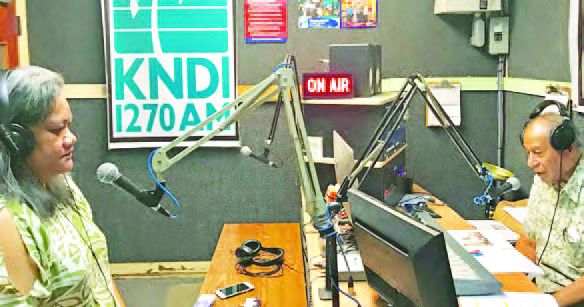 Elisapeta T. Alaimaleata being interviewed bySoloali'i Fa'alepo