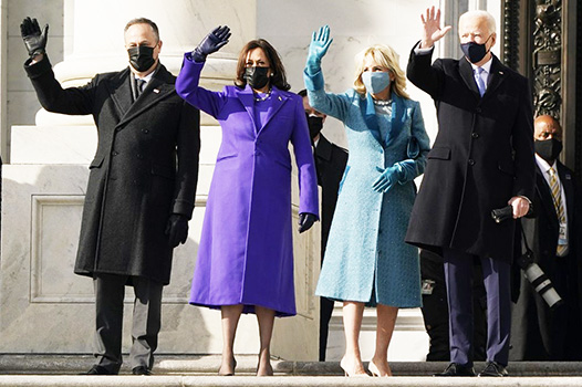 President-elect Joe Biden, his wife Jill Biden and Vice President-elect Kamala Harris and her husband Doug Emhoff