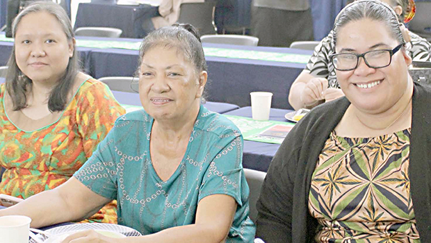 Three women at Audit & Ethics training