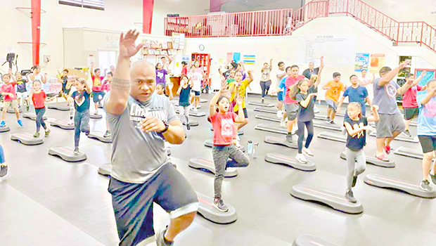 Exercise class at SSY in Tafuna
