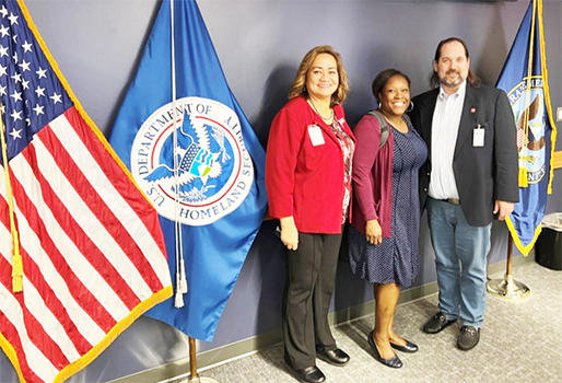 Lisa Tuato’o (far left) with other officials who attended the FEMA Mitigation Framework Leadership Group (MitFLG) meeting