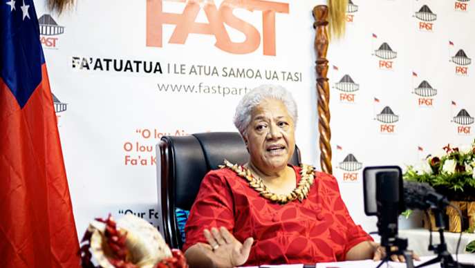 Fa'atuatua i le Atua Samoa ua Tasi (F.A.S.T.) leader Fiame Naomi Mataafa 