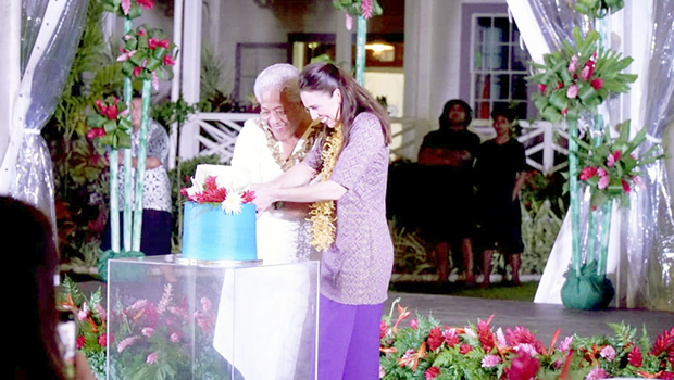 Samoa Prime Minister Fiame Naomi Mata'afa and New Zealand Prime Minister Jacinda Ardern 