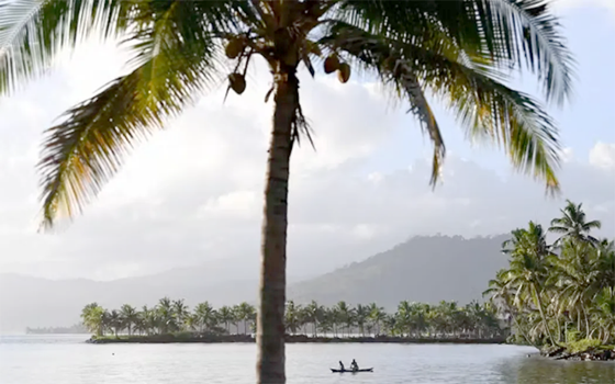 A fishing boat in Samoa
