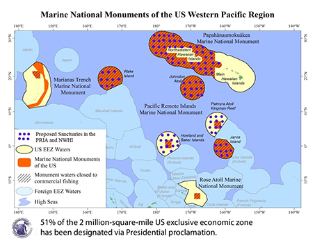 MARINE MONUMENT AND SANCTUARY MAP