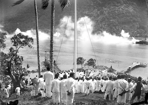 old flag day photo