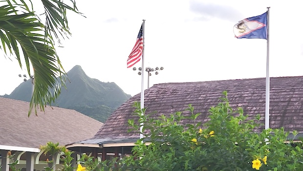 U.S. and Am. Samoa flags