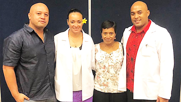 Florence Wasko and Aysha Ioane with family members