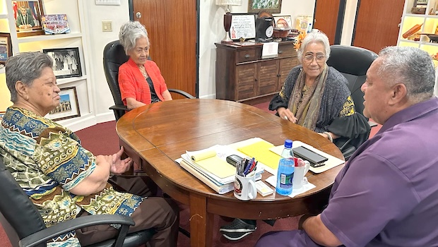 Former First Lady Taotafa Lutu Aspinall with governor
