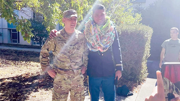 Frank F H Papu and commissioning officer