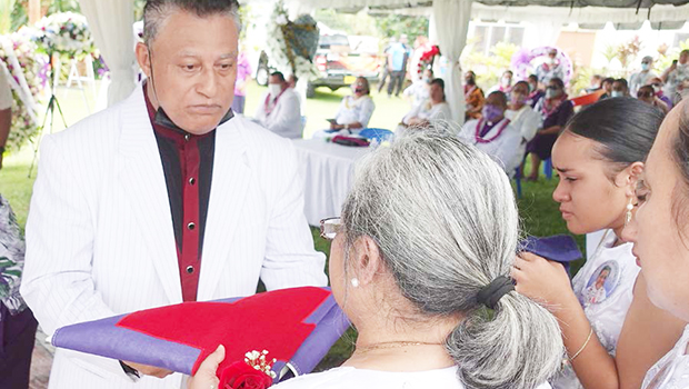 Flag presentation at funeral