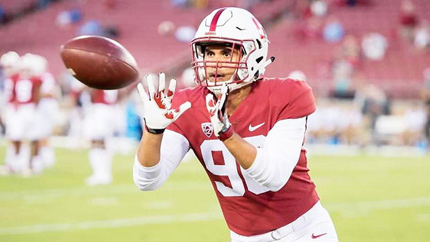 Outside linebacker Gabe Reid's play has been one of the highlights of Stanford's training camp.