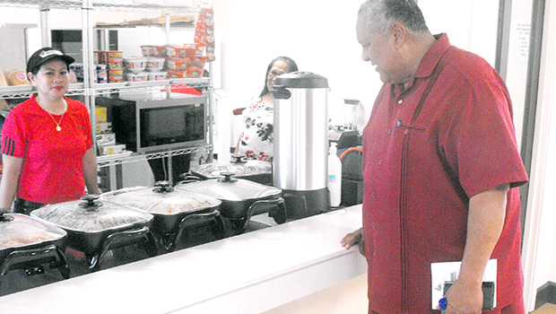 Governor at ASCC cafeteria