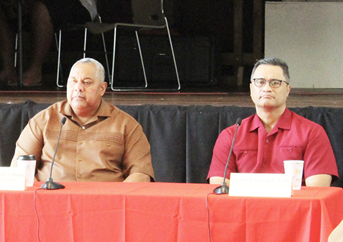 Governor Lemanu and Lieutenant Governor La’apui Talauega E.V. Ale