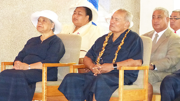 Kovana Sili Lolo Matalasi Moliga ma le faletua Cynthia Malala Moliga