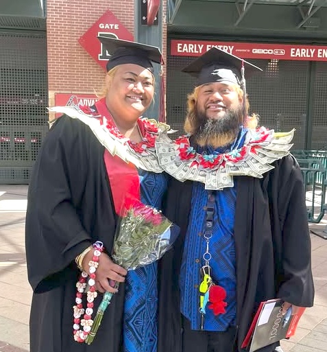 Iosiaratulala Eleasaro and Tiana Jennings-Faataa