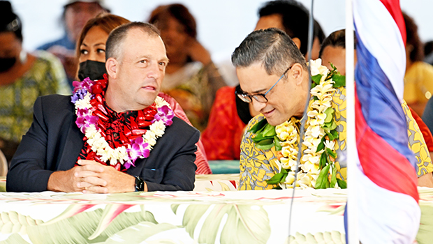 Lt. Gov.  Josh Green and Lt. Governor Talauega 