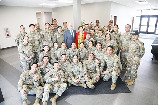 Amata with soldiers at  Ft. Eustism Virginia