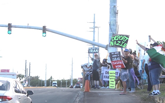 Demonstrators in Dededo, Guam