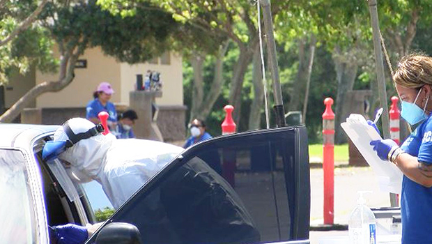 Drive through testing in Hawaii