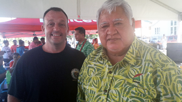  Hawaii Lieutenant Governor Josh Green, (left), with Samoa PM Tuilaepa Sailele Malielegaoi  