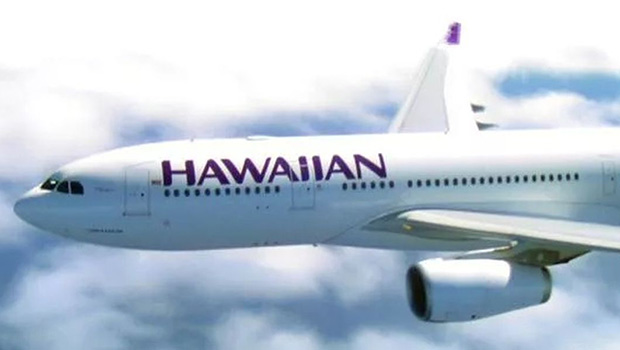 Hawaiian Airlines plane in flight