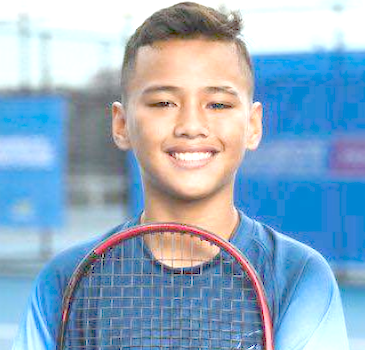 Junior tennis player Hermann Thomsen