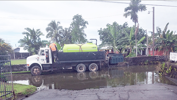 McDonnell Dowell crew working on Hope House flooding