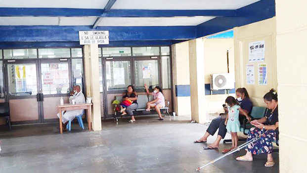 A hospital waiting room in Apia. 